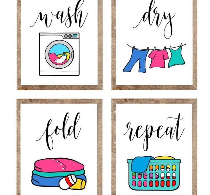 Wash Dry Fold Repeat Free Printable FREE Printable A Z