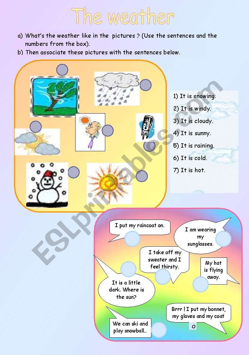 Weather For Fourth Graders ESL Worksheet By Tgce