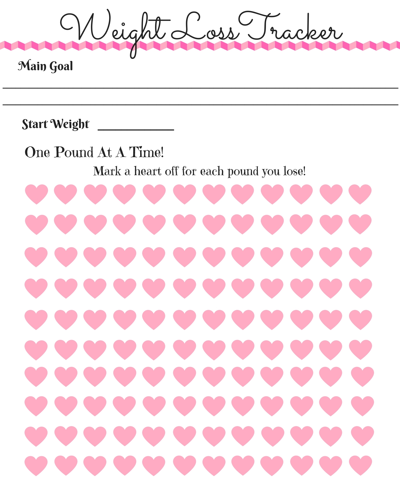 Free Printable Weight Loss Tracker