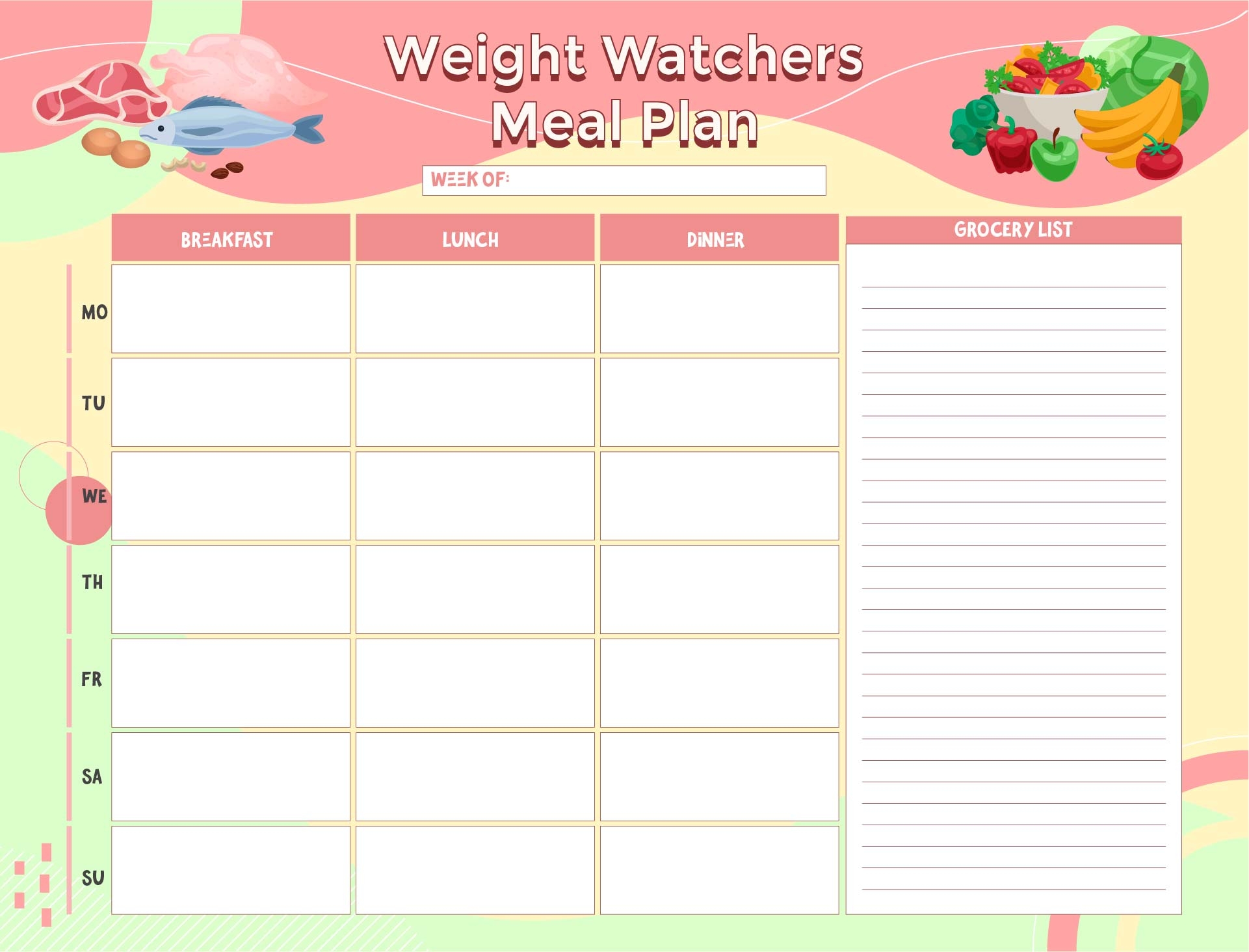 Printable Weight Watchers Pocket Guide