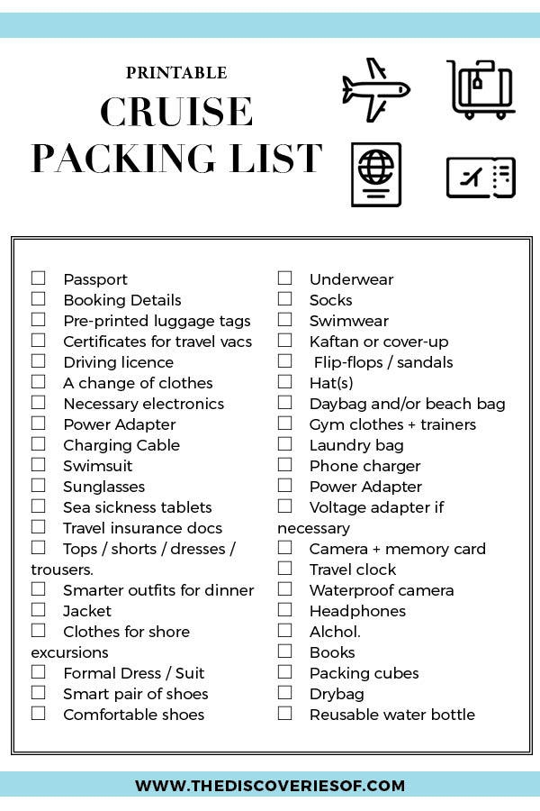 What To Pack For A Cruise The Ultimate Cruise Packing List The 