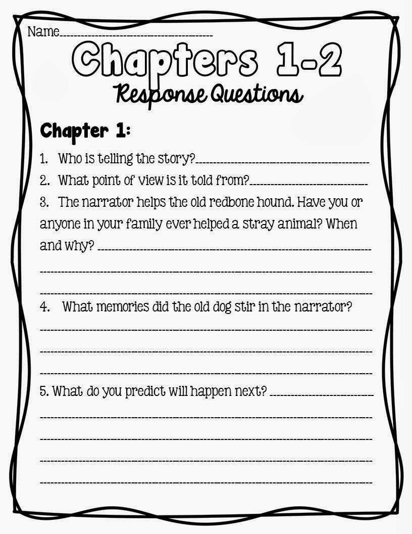 Where The Red Fern Grows Test Printable