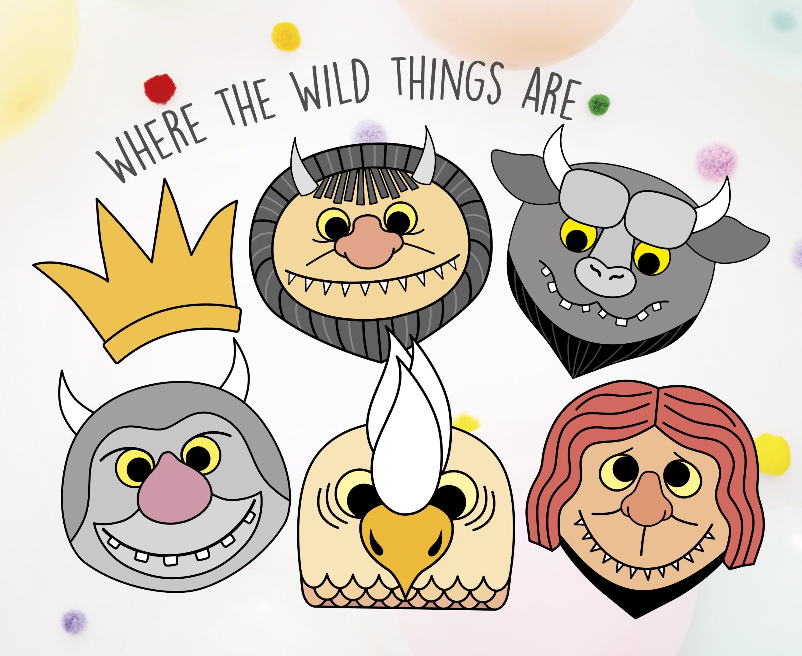 Where The Wild Things Are Where The Wild Things Are Photo Props Masks 