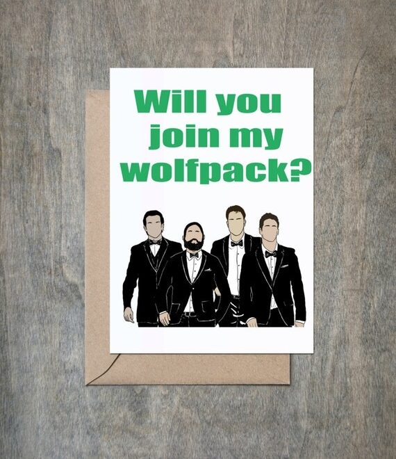 Will You Join My Wolfpack Card Will You Be My Groomsmen Card