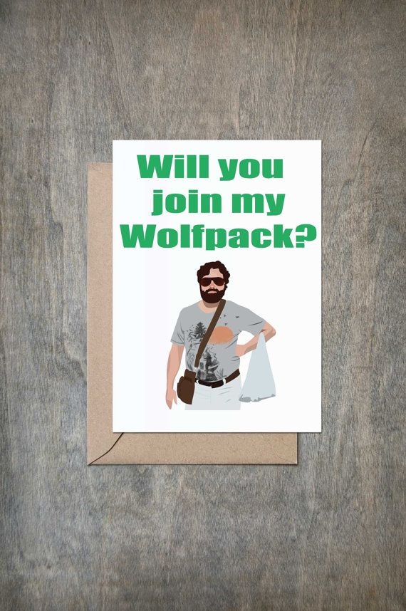 Will You Join My Wolfpack Will You Be My By CrimsonandCloverGift 