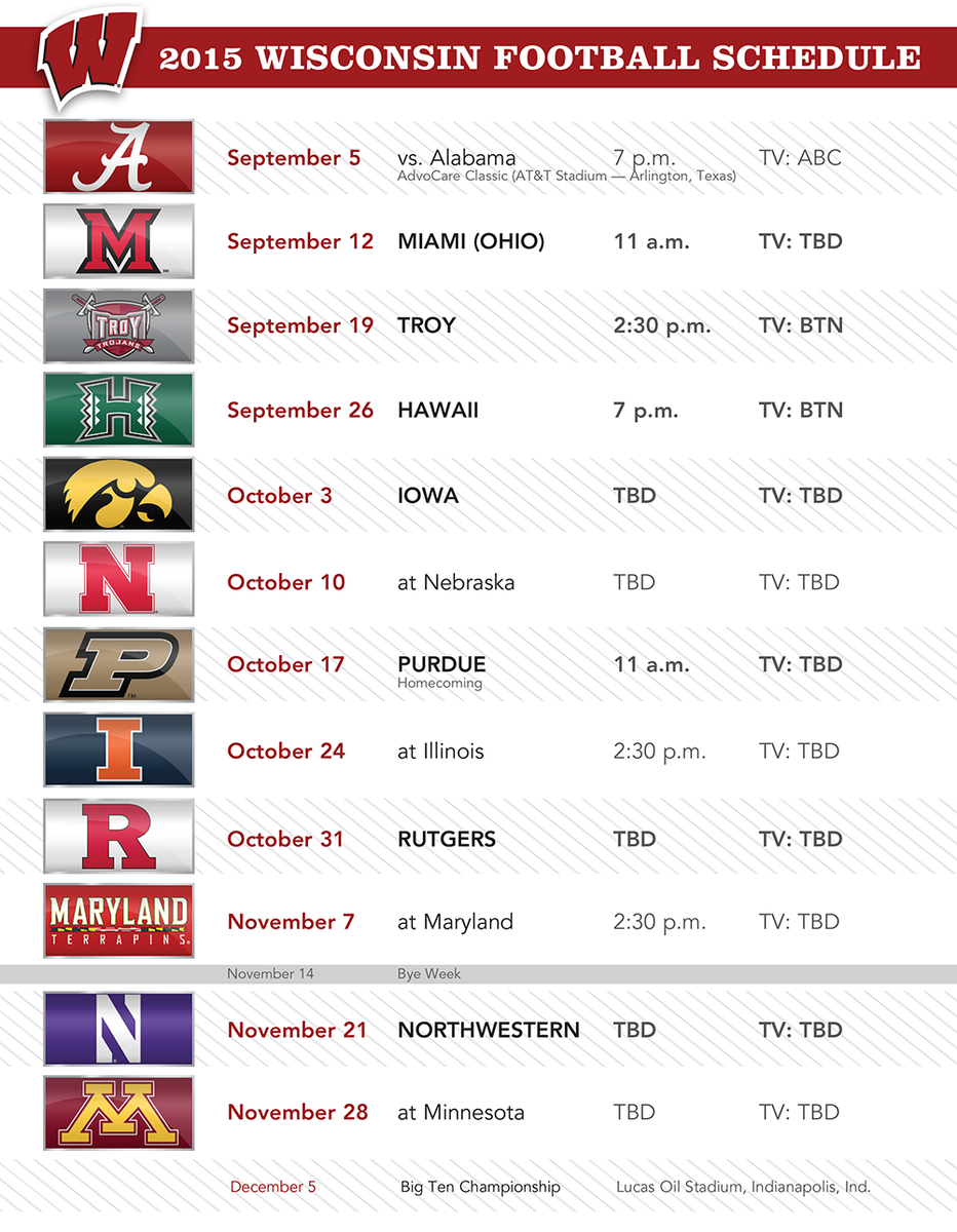 Wisconsin Badgers Football Schedule 2025 Marius L Karlsen Wisconsin Badgers Football Schedule 2025 Marius L Karlsen