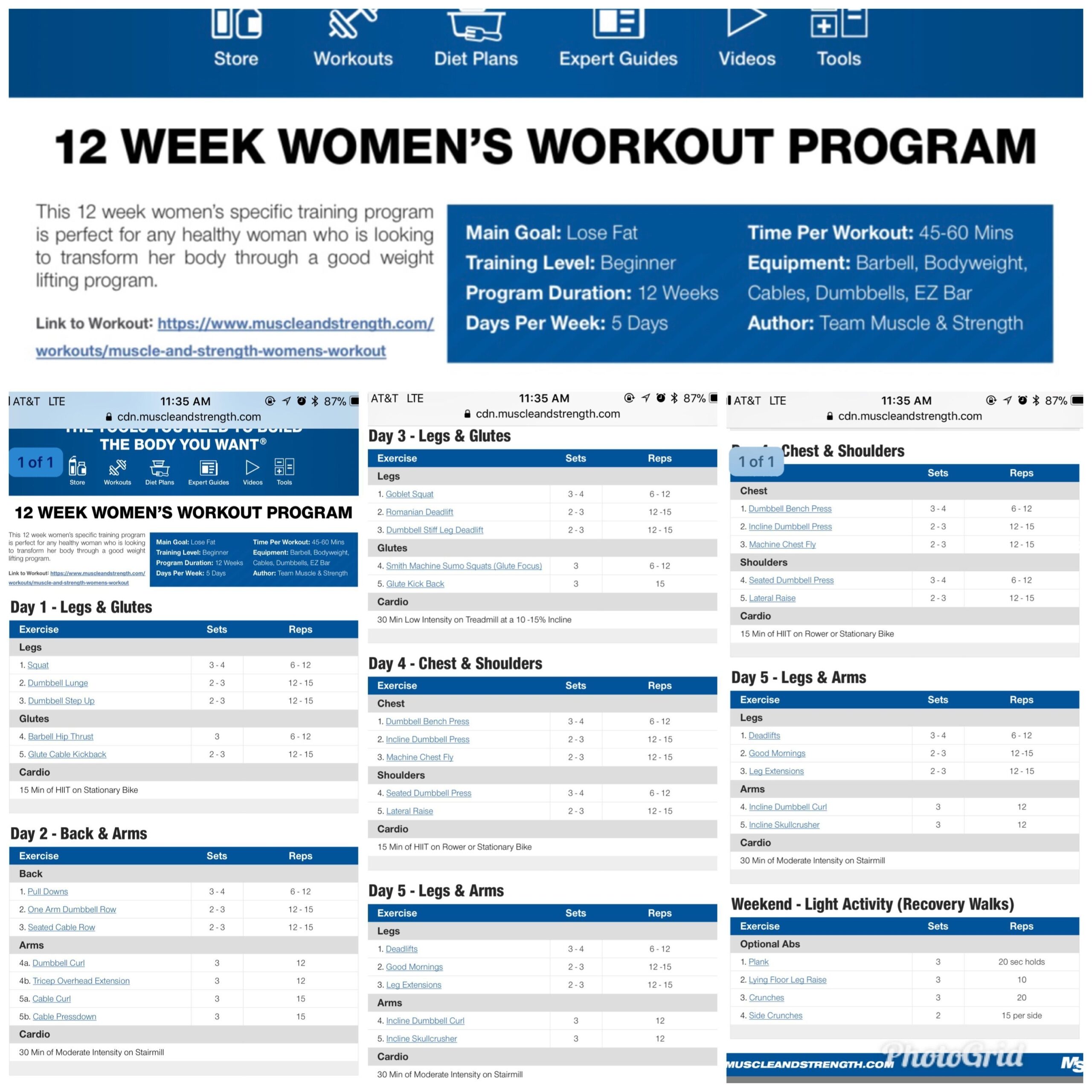 Printable 12 Week Weight Training Program For Women