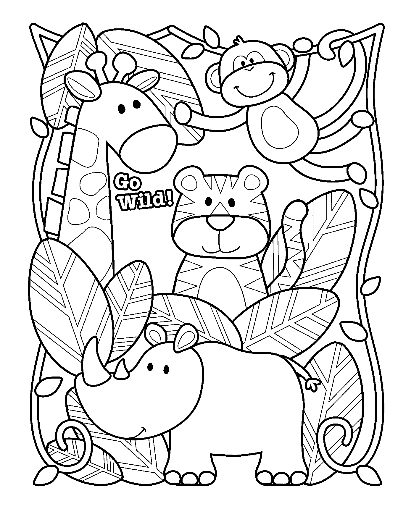 Zoo Animals Printable Coloring Page Free Printable Coloring Pages Zoo Animals Printable Coloring Page Free Printable Coloring Pages